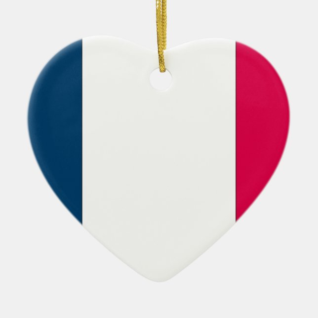 Ornamento De Cerâmica Bandeira francesa (Frente)