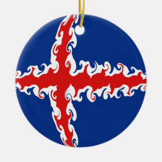 Ornamento De Cerâmica Bandeira Gnarly de Islândia