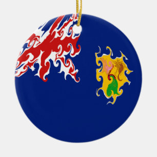 Ornamento De Cerâmica Bandeira Gnarly de Turks and Caicos Islands