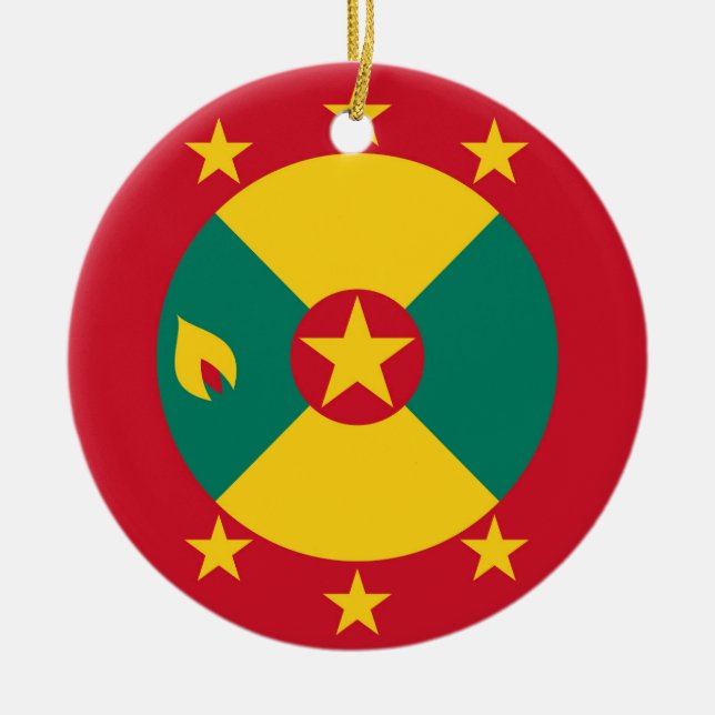 Ornamento De Cerâmica Bandeira Granada (Frente)
