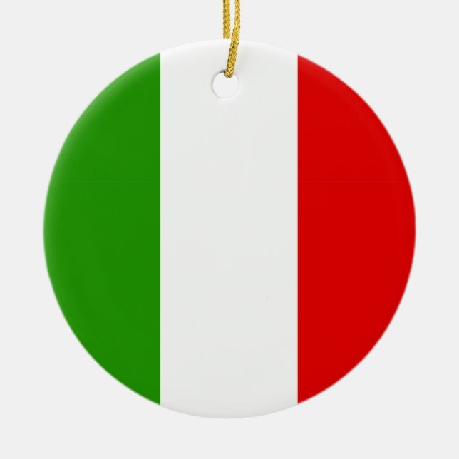 Ornamento De Cerâmica Bandeira italiana (Frente)