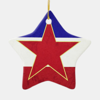 Ornamento De Cerâmica Bandeira Iugoslávia