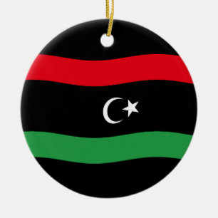 Ornamento De Cerâmica Bandeira Líbia