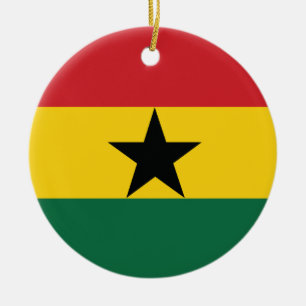 Ornamento De Cerâmica Bandeira lisa de Ghana