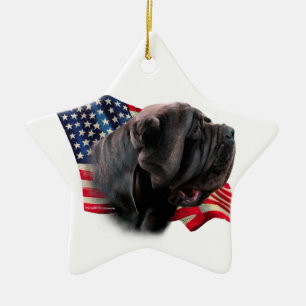 Ornamento De Cerâmica Bandeira Mastiff napolitana