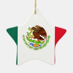 Ornamento De Cerâmica Bandeira mexicana