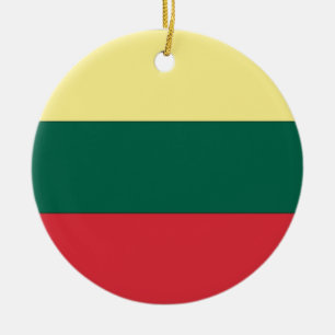 Ornamento De Cerâmica Bandeira Nacional da Lituânia