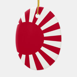 Ornamento De Cerâmica Bandeira naval de Japão - bandeira japonesa de Sun