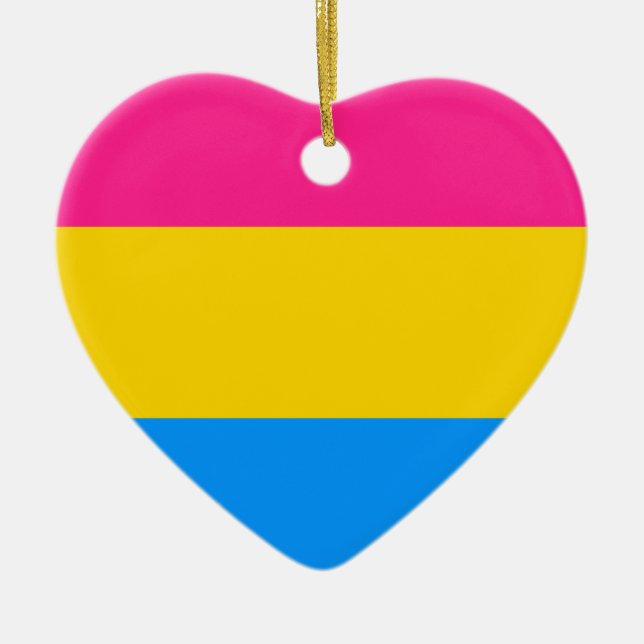Ornamento De Cerâmica Bandeira Pansexual do orgulho (Frente)