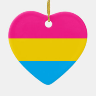 ORNAMENTO DE CERÂMICA "BANDEIRA PANSEXUAL DO ORGULHO "