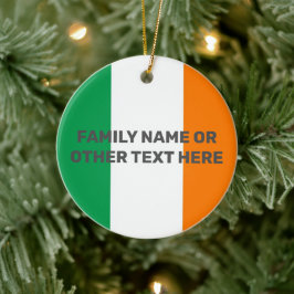 Ornamento De Cerâmica Bandeira Personalizada da Irlanda