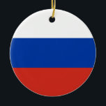 Ornamento De Cerâmica bandeira russa<br><div class="desc">Um presente ideal para todos aqueles que são patrióticos do seu país!</div>