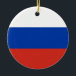 Ornamento De Cerâmica bandeira russa<br><div class="desc">Um presente ideal para todos aqueles que são patrióticos do seu país!</div>