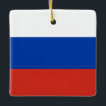 Ornamento De Cerâmica Bandeira Rússia (Rússia)<br><div class="desc">Produtos de Sinalizador Mundial Personalizáveis - Sinta-se livre para adicionar seu próprio texto.</div>