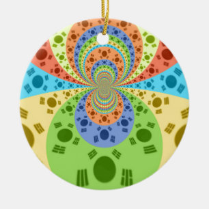 Ornamento De Cerâmica Bandeira Sul-Coreana Inspirou Abstrato Art Impress