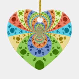 Ornamento De Cerâmica Bandeira Sul-Coreana Inspirou Abstrato Art Impress