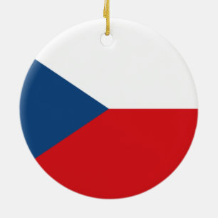 Ornamento De Cerâmica Bandeira Tcheca