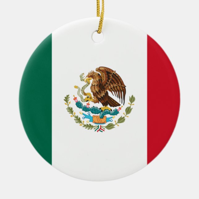 Ornamento De Cerâmica Bandera do México - Bandeira do México - Bandeira  (Frente)