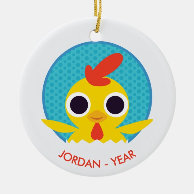 Ornamento De Cerâmica Bandido o pintinho (Frente)