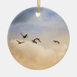 Ornamento De Cerâmica Bando de Aves em Voo