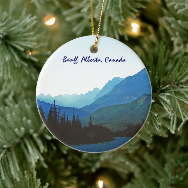 Ornamento De Cerâmica Banff Jasper Blue (Árvore)