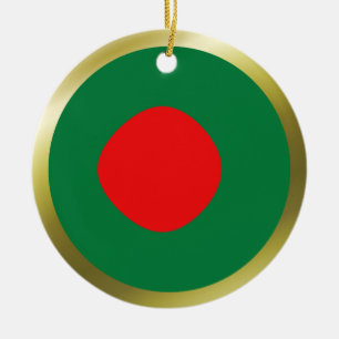 Ornamento De Cerâmica Bangladesh Flag Ornament