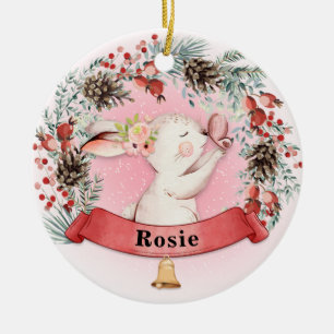 Ornamento De Cerâmica Banheira de Natal Personalizada
