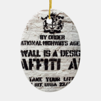 Ornamento De Cerâmica Bansky designou a área dos grafites