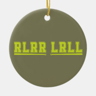 Ornamento De Cerâmica Baquetas de Bateria RLRR LRLL Banda Bateria Funil 