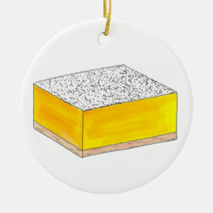 Ornamento De Cerâmica Bar de lêmon pastelaria Assar de deserto Amarelo