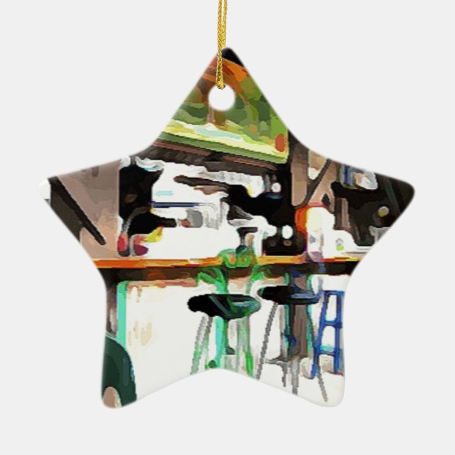 Ornamento De Cerâmica Bar em Key West (Frente)