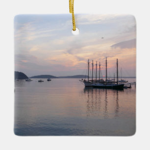 Ornamento De Cerâmica Bar Harbor ships no Sunrise I