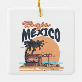 Ornamento De Cerâmica Bar litoral do México Baja aflita