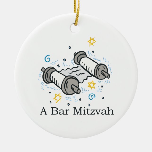 Ornamento De Cerâmica Bar Mitzvah (Frente)