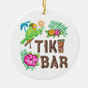 ORNAMENTO DE CERÂMICA BAR TROPICAL TIKI