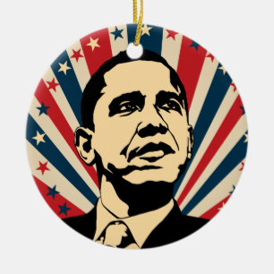 Ornamento De Cerâmica Barack Obama