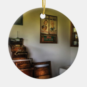 Ornamento De Cerâmica Barbeiro - A Caixa Registradora