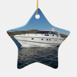 Ornamento De Cerâmica Barco de motor luxuoso