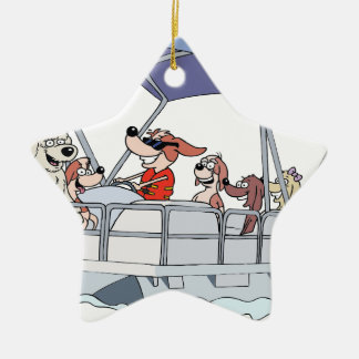 Ornamento De Cerâmica Barco do pontão