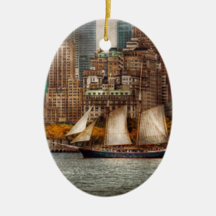 Ornamento De Cerâmica Barco - Governors Island, NY - Lower Manhattan