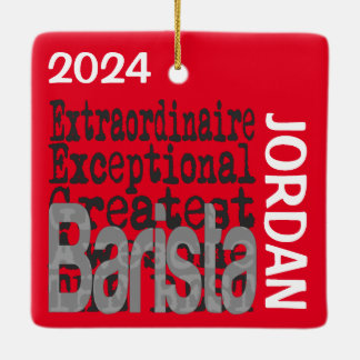 Ornamento De Cerâmica Barista Extraordinário PERSOM