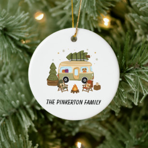 Ornamento De Cerâmica Barraca de Natal Aconchegante Personalizada