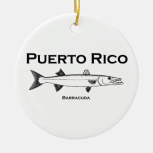 Ornamento De Cerâmica Barracuda de Puerto Rico