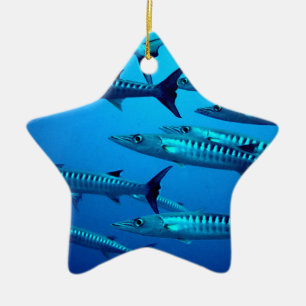 Ornamento De Cerâmica barracuda mergulho mar profundo água oceano tropic