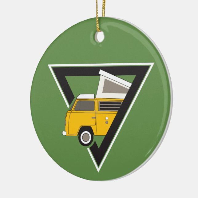 Ornamento De Cerâmica barramento amarelo triangular clássico (Esquerda)