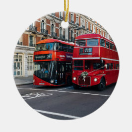 Ornamento De Cerâmica Barramento Red Double Decker