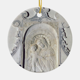 Ornamento De Cerâmica Bas-alivio de Madonna e de uma criança (mármore)