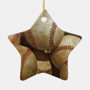 Ornamento De Cerâmica Baseball