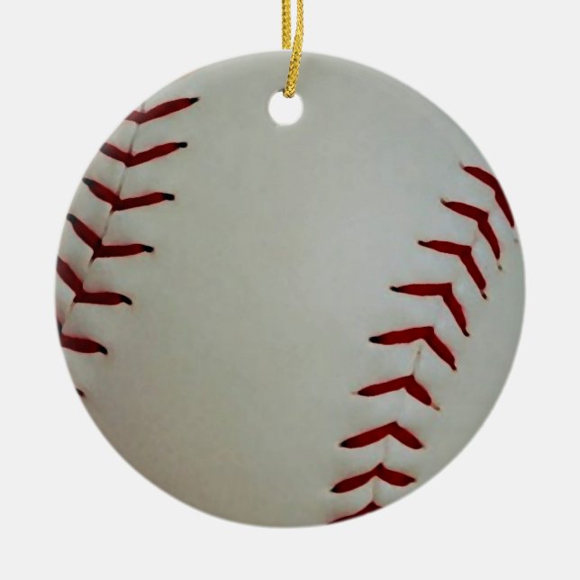 Ornamento De Cerâmica Baseball (Frente)