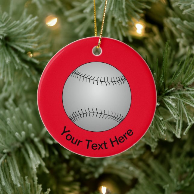 Ornamento De Cerâmica Baseball (Árvore)